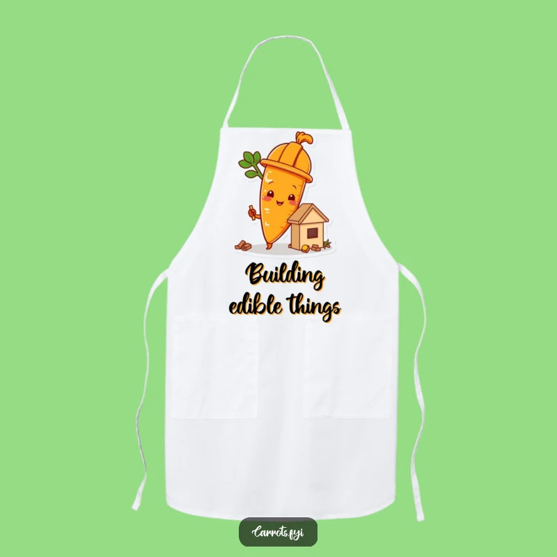 Funny Building Carrot Chef Apron - Hilarious Construction Kitchen Gear