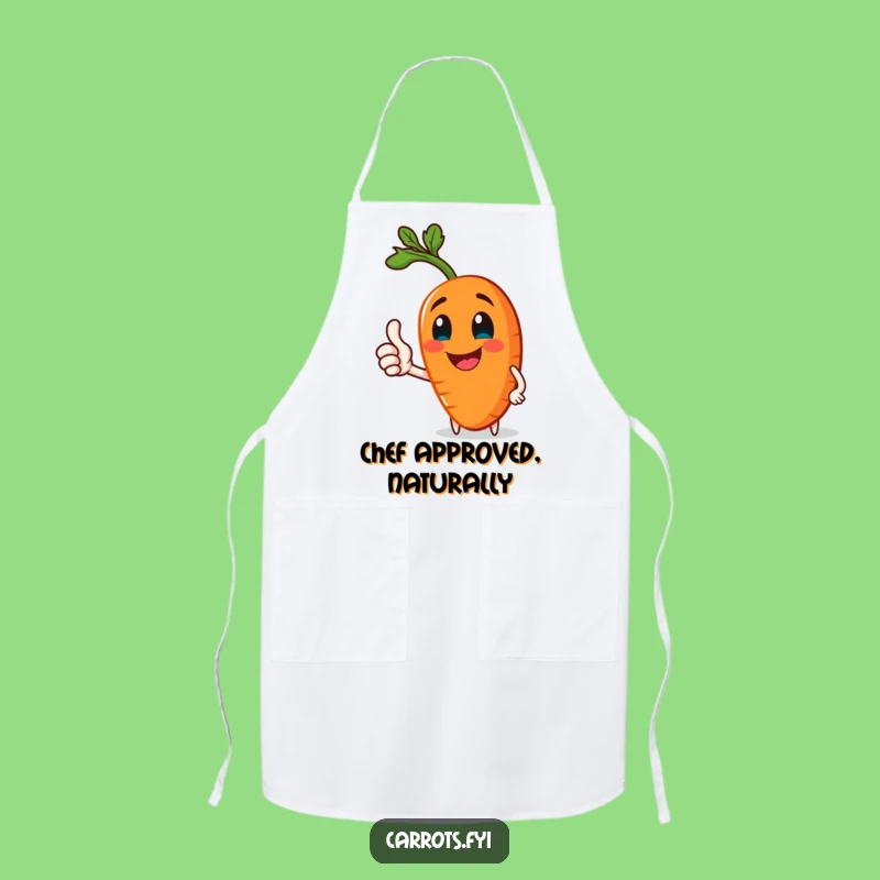 Funny Jolly Carrot Thumbs-Up Apron: Cook with Confidence, Perfect Funny Gift for Chefs