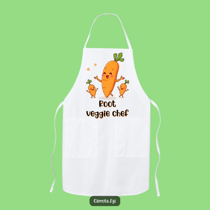 Funny Carrot Juggling Veggies Apron - Chef's Hilarious Root Vegetable Kitchen Wear