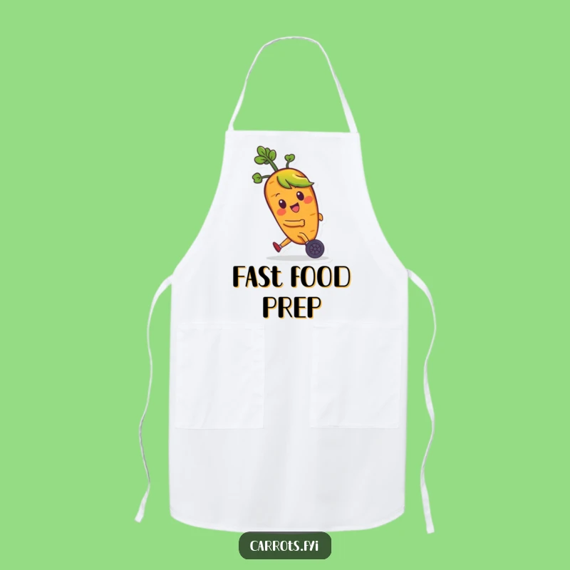 Funny Carrot Zooming Apron - Cook with Speed and Laughs in this Hilarious Design!