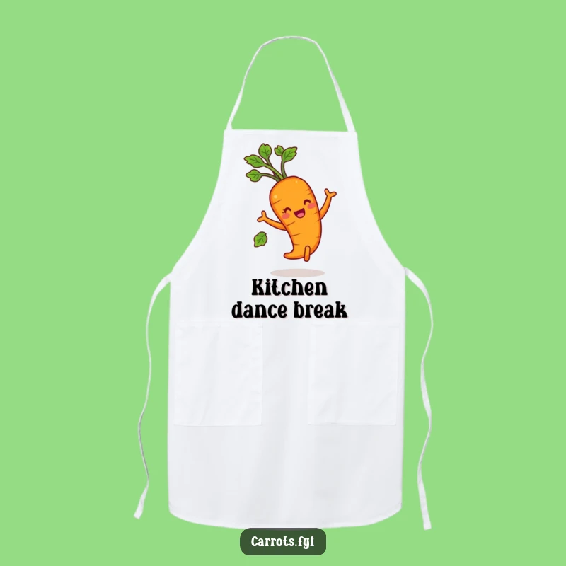 Funny Dancing Carrot Chef Apron - Hilarious Veggie Celebration Gear