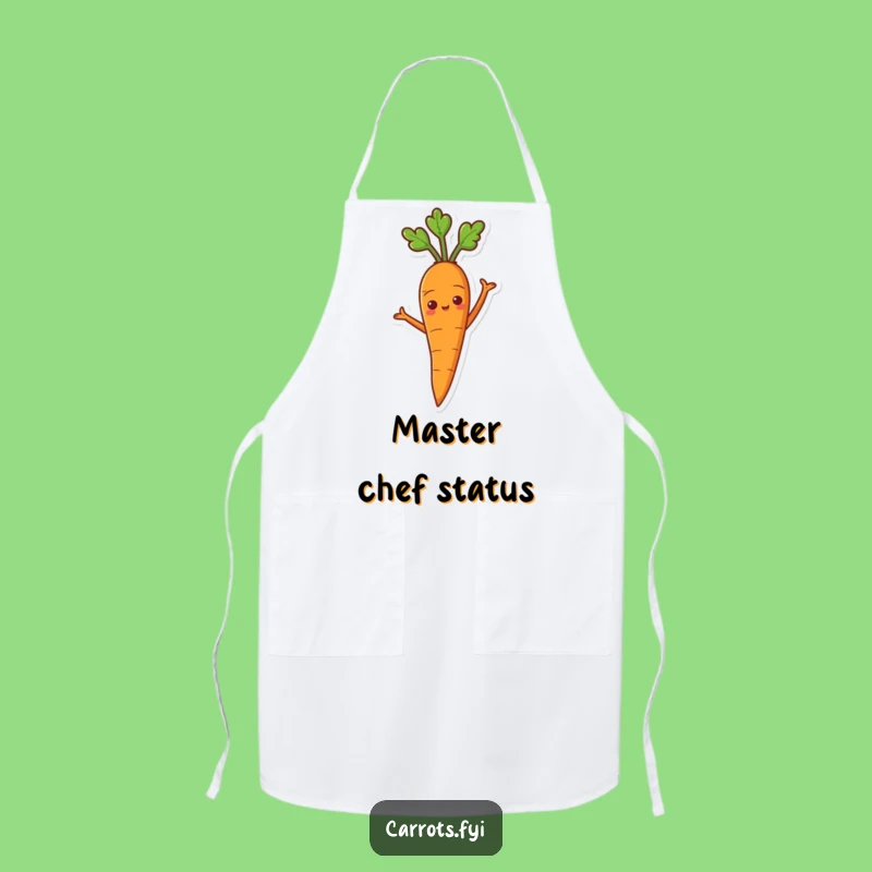Funny Proud Carrot Apron - Confident Veggie Kitchen Wear for a Victorious Chef