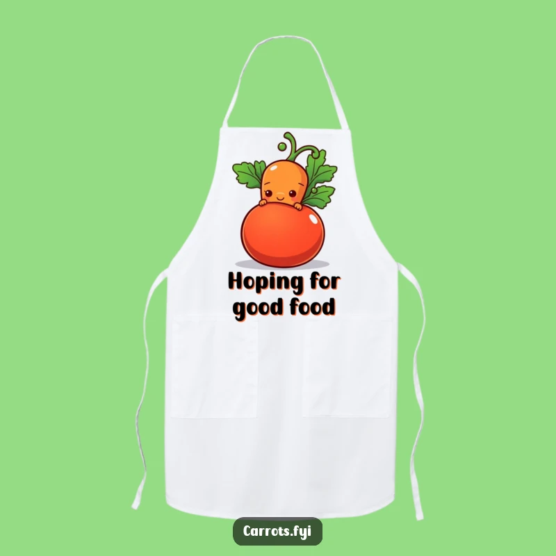 Funny Shy Carrot Apron - Cook with Kindness and Smiles in this Hilarious Design!