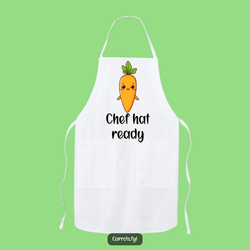 Funny Sprout Hat Carrot Apron, Stylish Veggie Chef Wear, Humorous Funny Gift