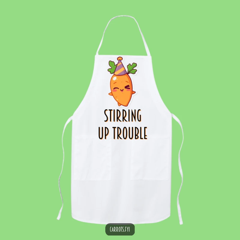Funny Winking Carrot Party Apron - Hilarious Kitchen Gift for Chefs