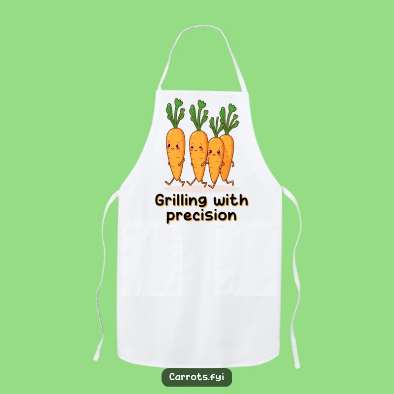 Funny Marching Carrots Apron: Hilarious Kitchen Wear for the Fun Chef Gift