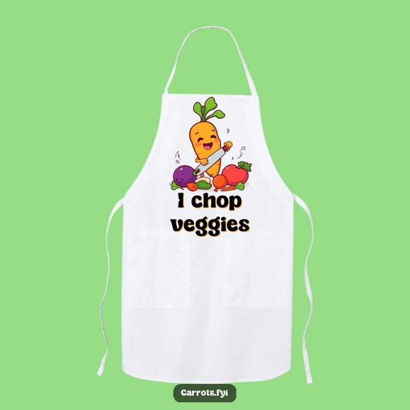 Funny Chopping Carrot Chef Apron - Hilarious Kitchen Prep Essential