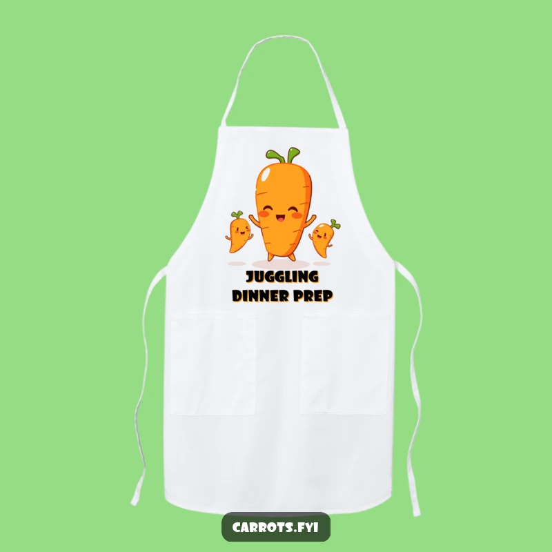Funny Juggling Carrot Apron - Cook with Skill and Smiles in this Hilarious Design!