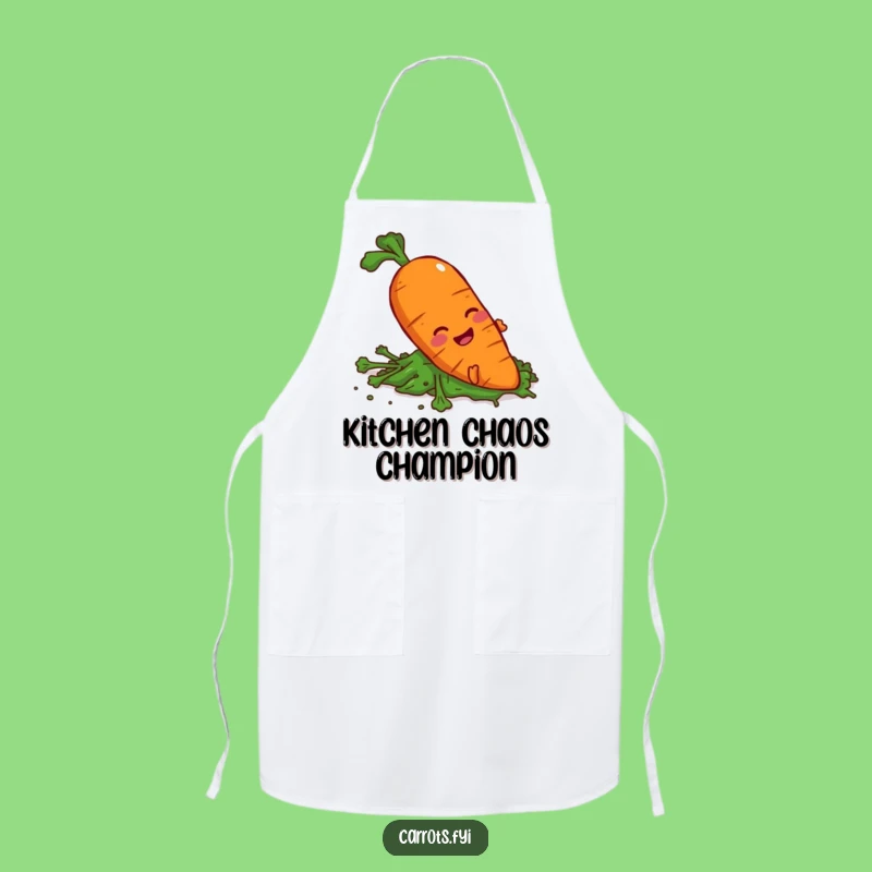 Funny Slipping Carrot Apron, Veggie Fall Kitchen Wear, Practical Funny Gift