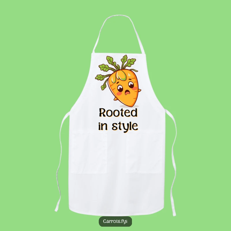 Funny Surprised Carrot Apron: Kitchen Veggie Art, Hilarious Cooking Accessory Gift