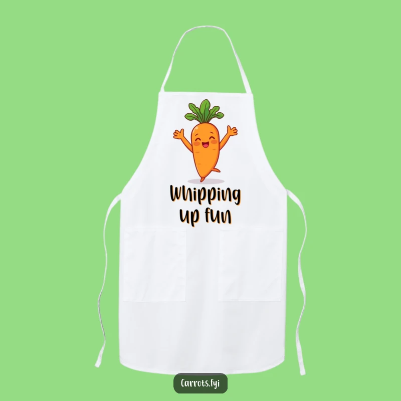 Funny Dancing Carrot Apron, Veggie Groove Kitchen Wear, Practical Funny Gift
