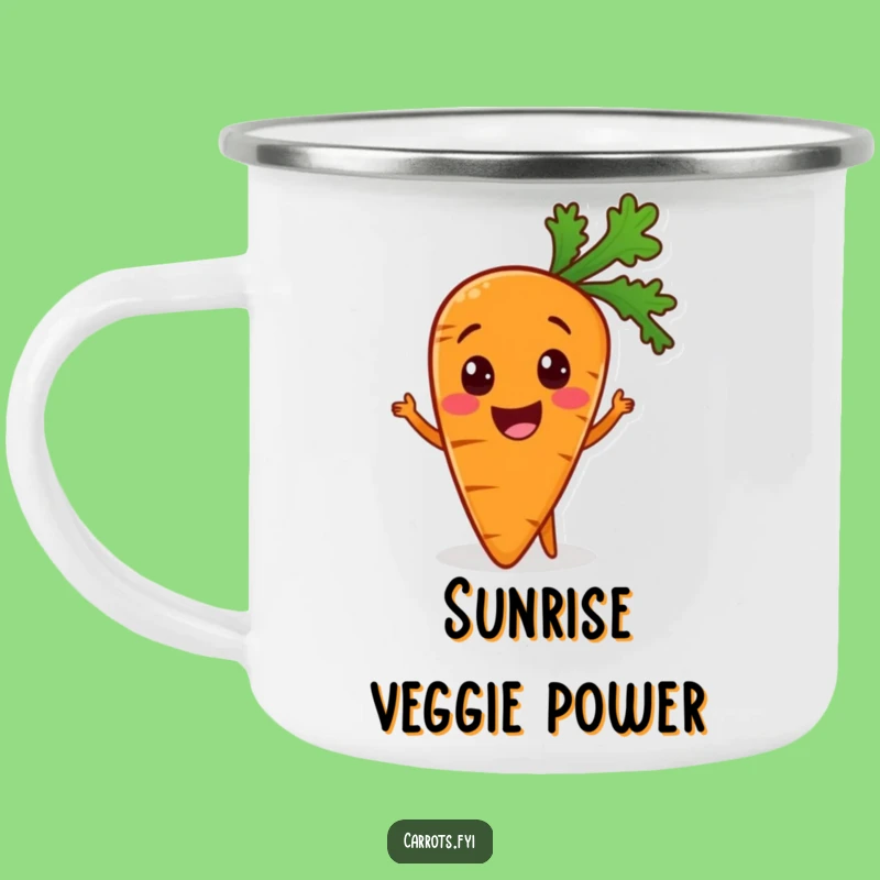 Funny Carrot Camping Mug: Outdoor Veggie for Healthy Meals, Great Adventurous Gift