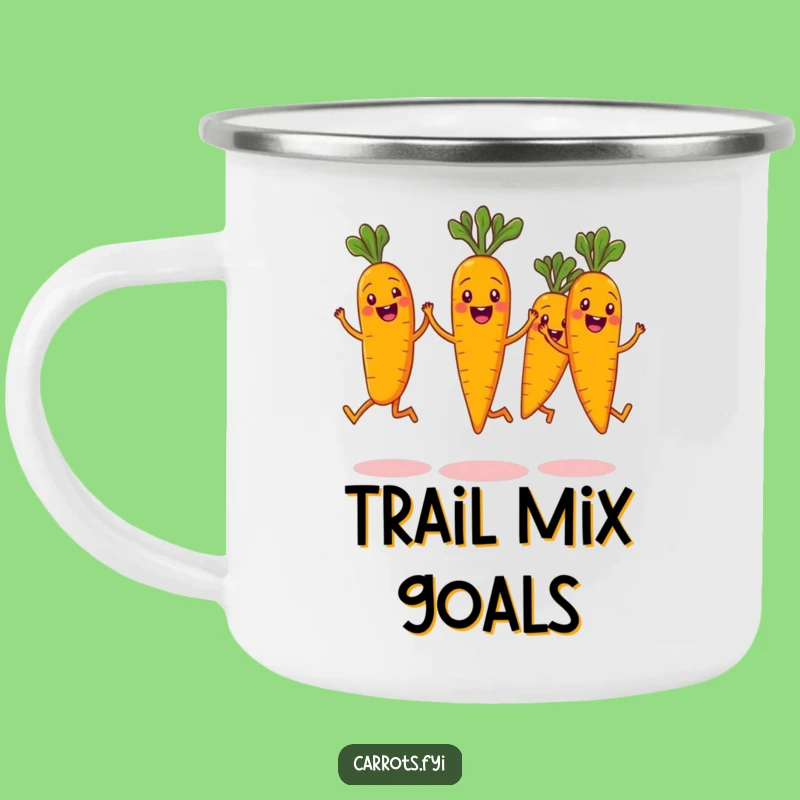 Funny Carrot Jump Squad Camping Mug: Adventure with Hilarious Veggie Companions!