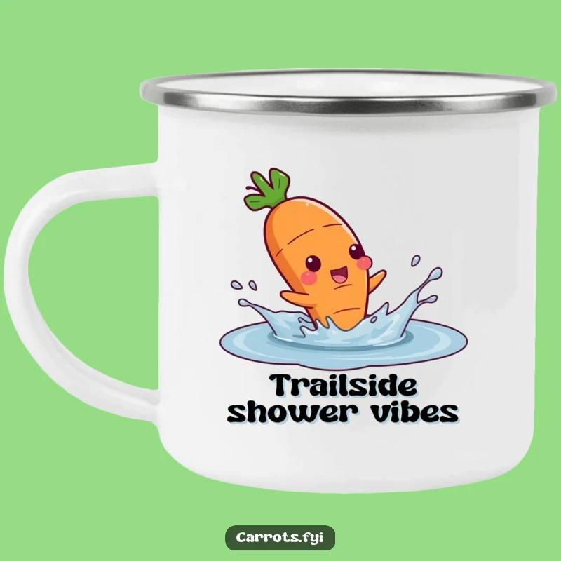 Funny Carrot Puddle Explorer Mug, Outdoor Veggie Splash Cup, Adventurous Funny Gift