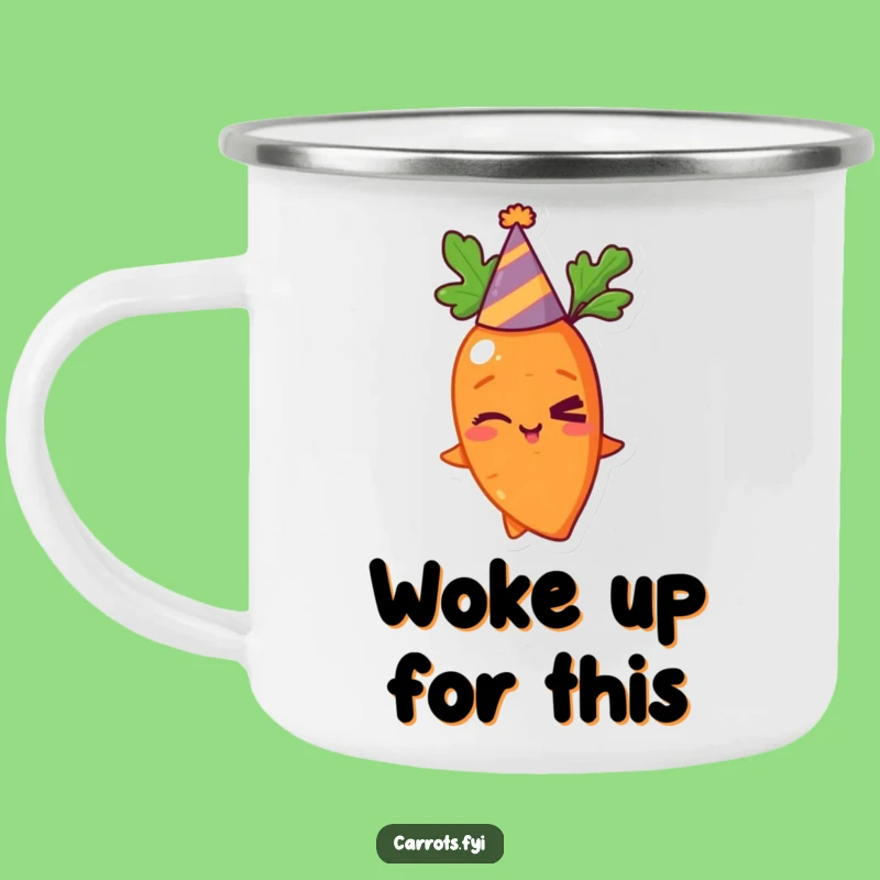 Funny Winking Carrot Party Camping Mug - Rugged & Hilarious Outdoor Gift