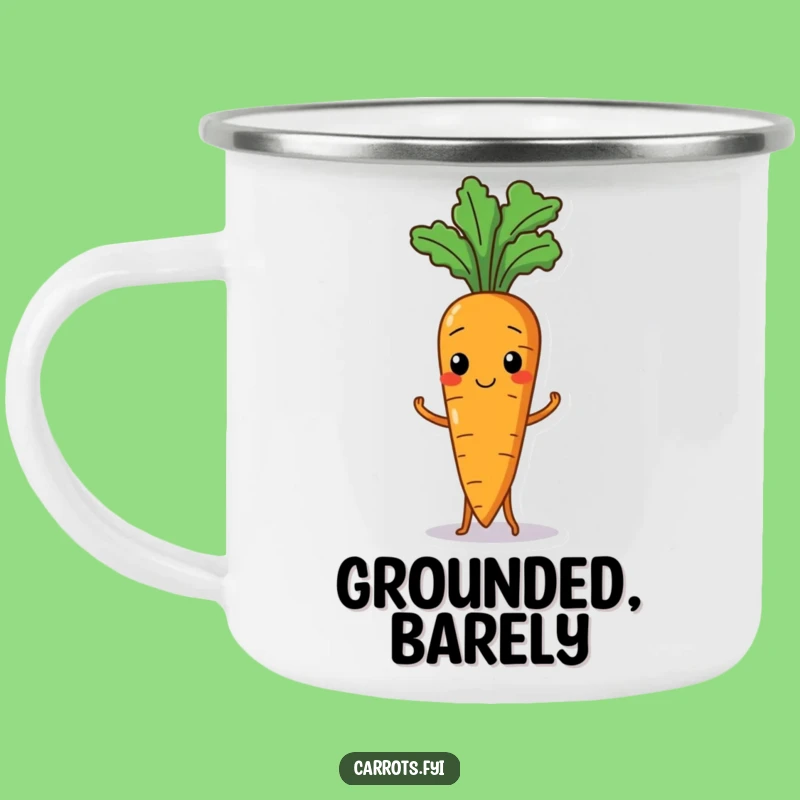 Funny Wobbly Carrot Camping Mug: Outdoor Laughs, Perfect Funny Gift for Campers