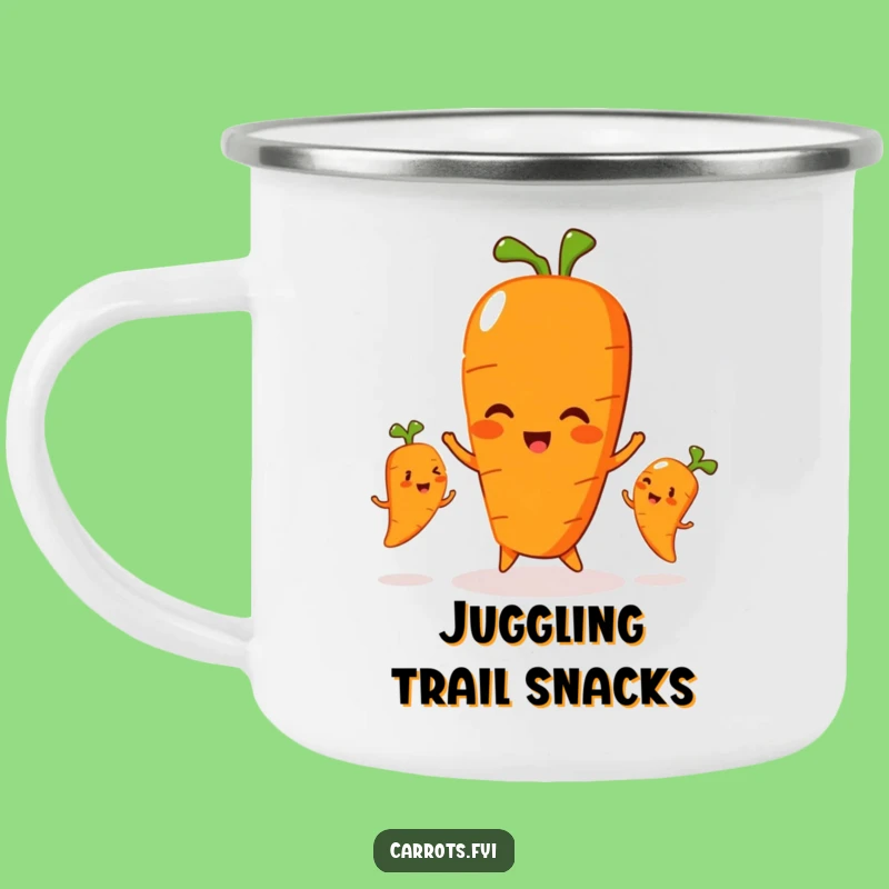Funny Juggling Carrot Camping Mug - Master Your Camp Meals with this Hilarious Veggie Mug!