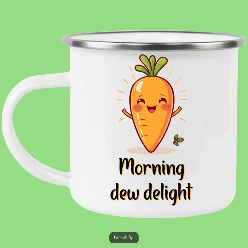 Funny Radiant Carrot Camping Mug: Fresh Veggie for Outdoor Smiles, Great Gift