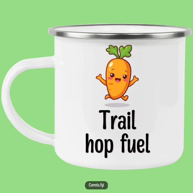 Funny Carrot Camp Mug: Durable Veggie Enamel Cup, Ideal Funny Gift
