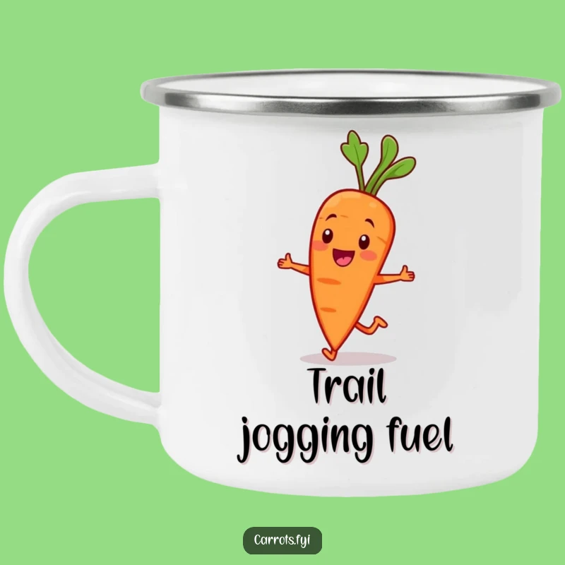 Funny Jogging Carrot Camping Mug: Adventure with This Hilarious Veggie Runner