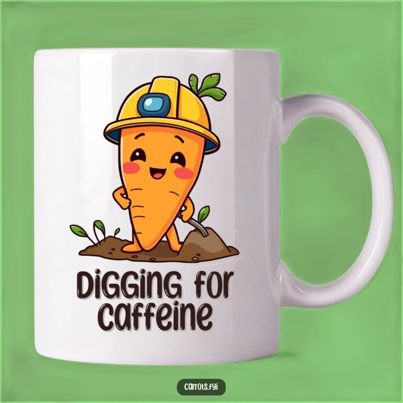 Funny Construction Carrot Mug: Digging Playfully for Your Brew, Perfect Funny Gift