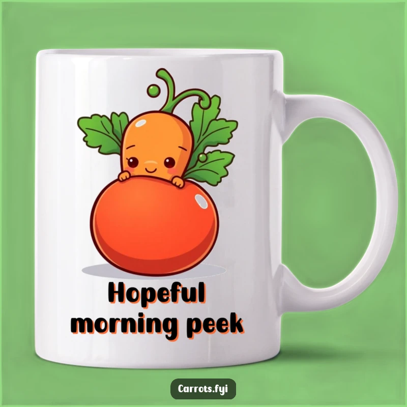 Funny Shy Carrot Mug - Adorable Veggie Friend, Perfect Funny Gift for a Gentle Soul!