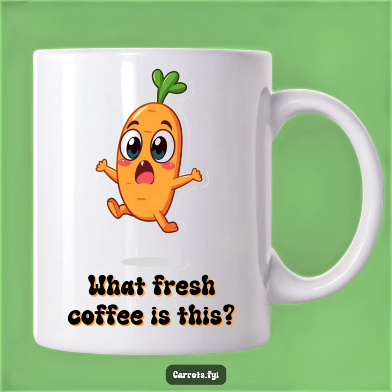 Funny Surprised Carrot Mug, Hilarious Veggie Reaction Gift, Perfect Funny Surprise