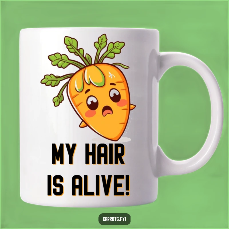 Funny Surprised Carrot Mug: Shocked Veggie Art, Perfect Funny Gift for Gardeners