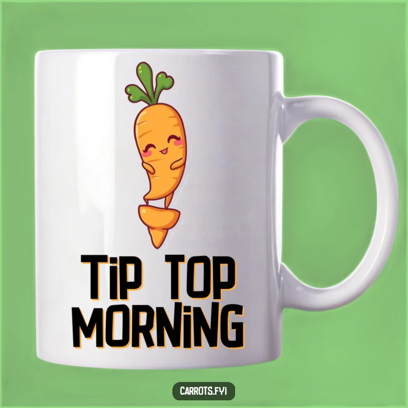 Funny Winking Carrot Mug: Balancing Act Veggie Art, Perfect Funny Gift for Show-offs