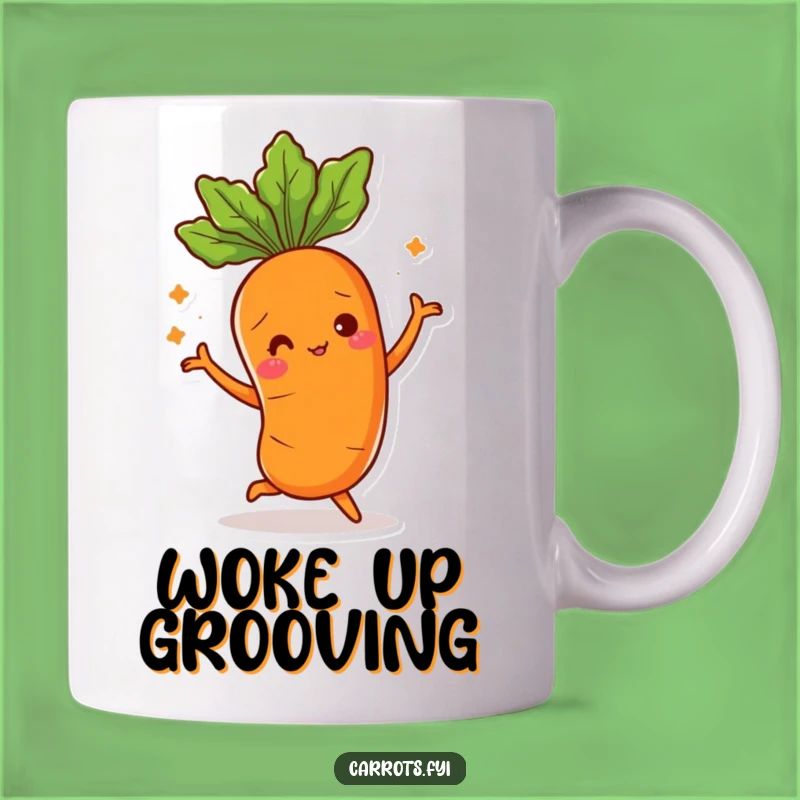 Funny Carrot Dance Mug: Silly Moves Make a Groovy Funny Gift