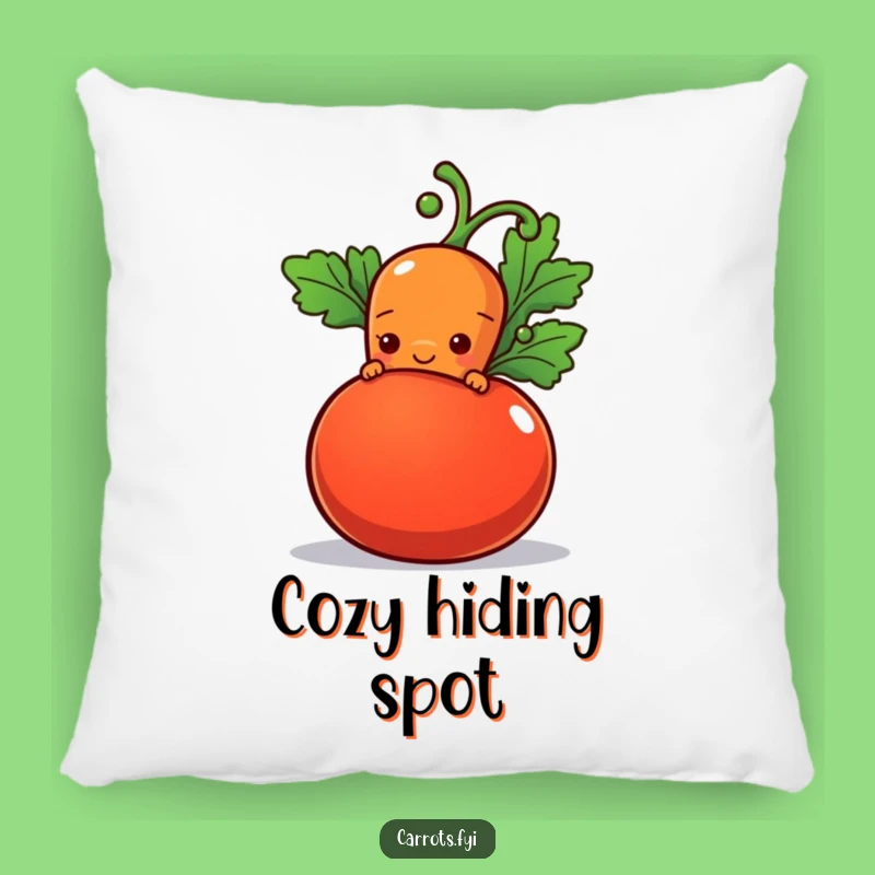 Funny Shy Carrot Pillow - Snuggle with Sweetness in this Hilarious Veggie Cushion!