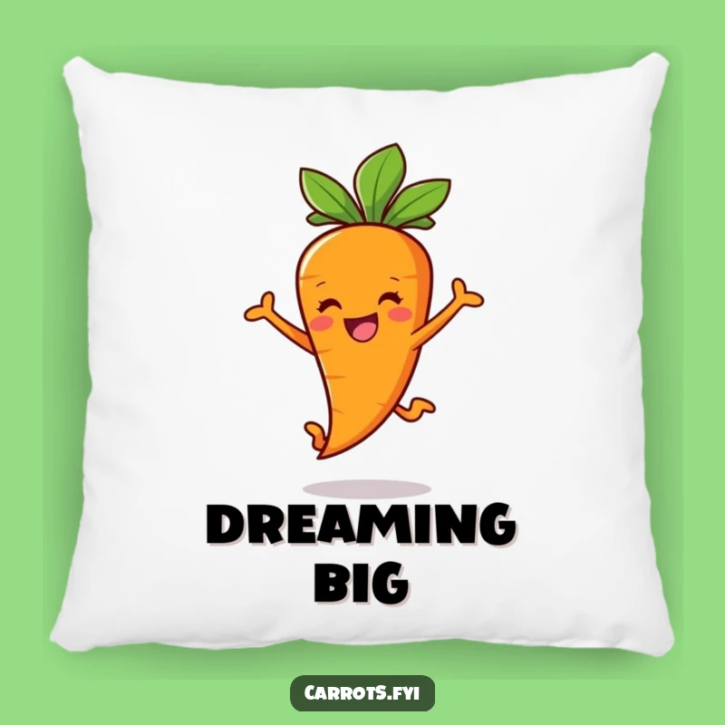 Funny Carrot Stick Leap Pillow: Plush Comfort with Joyful Veggie Charm