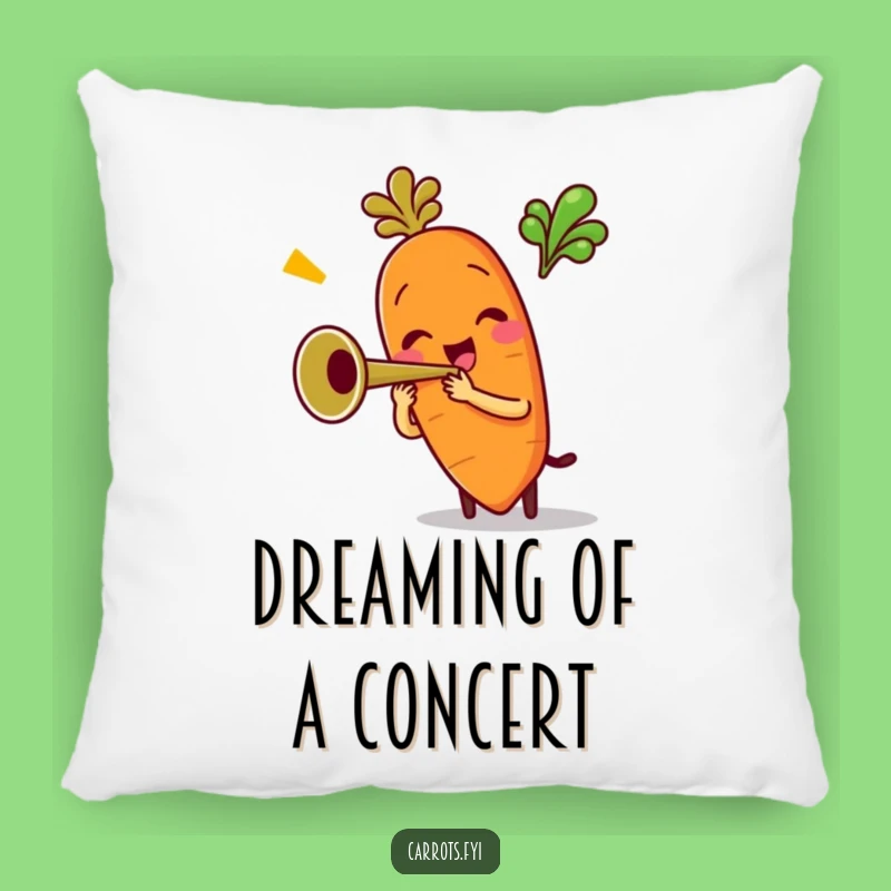 Funny Trumpet Carrot Pillow: Soft & Hilarious Cushion for Cheerful Comfort