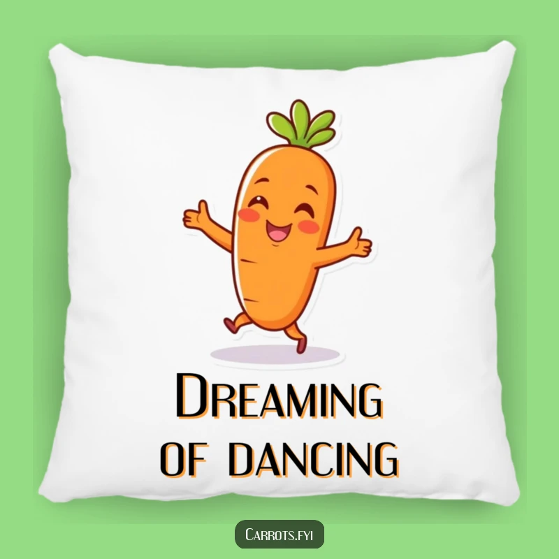 Funny Carrot Dance Pillow: Cheerful Veggie Cushion, Perfect Comedic Home Decor Gift