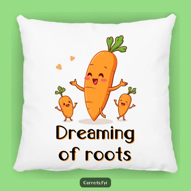 Funny Carrot Juggling Veggies Pillow - Cozy & Hilarious Root Vegetable Decor