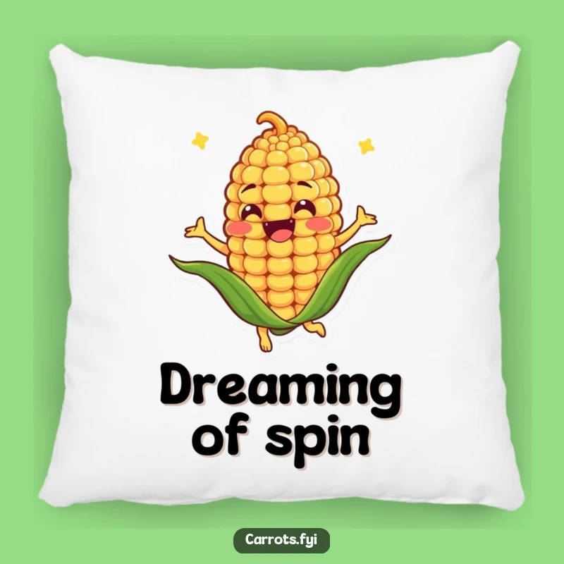 Funny Corn Kernel Spin Pillow: Joyful Cushion, Perfect Comedic Home Decor Gift