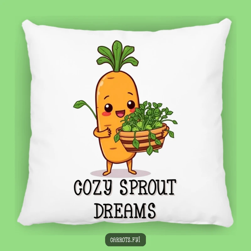 Funny Carrot Pillow: Cozy Sprouts Cheer for a Wholesome Funny Gift