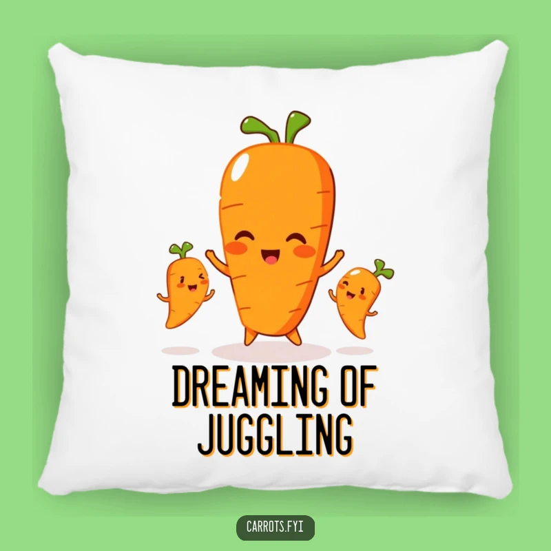 Funny Juggling Carrot Pillow - Snuggle with Family Fun in this Hilarious Cushion!