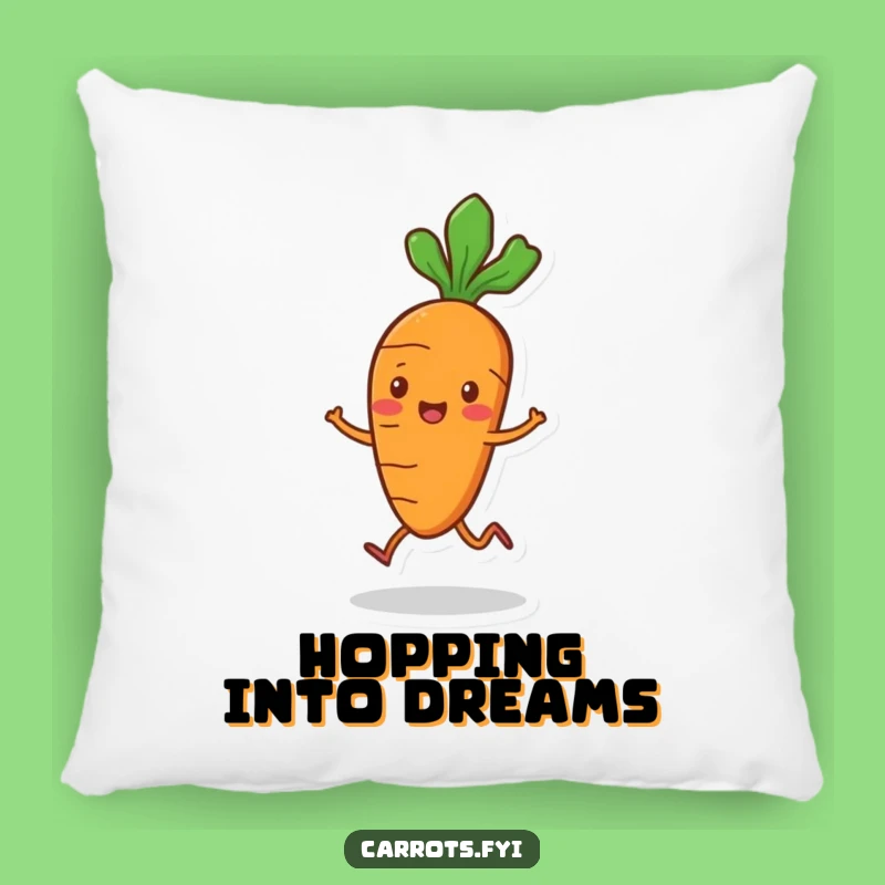 Funny Carrot Hop Pillow - Playful Veggie Cushion, Cozy Comfort and Joy