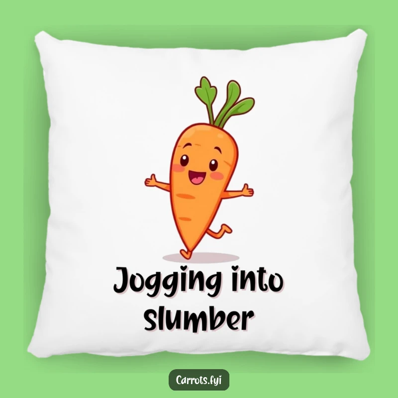 Funny Jogging Carrot Pillow: Cuddle Up with This Hilarious Veggie Friend