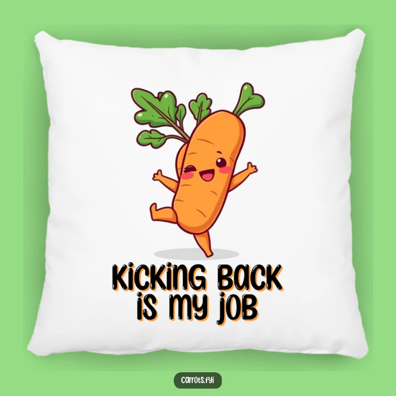 Funny Playful Carrot Kick Pillow - Comfy Cushion for a Fun and Energetic Vibe
