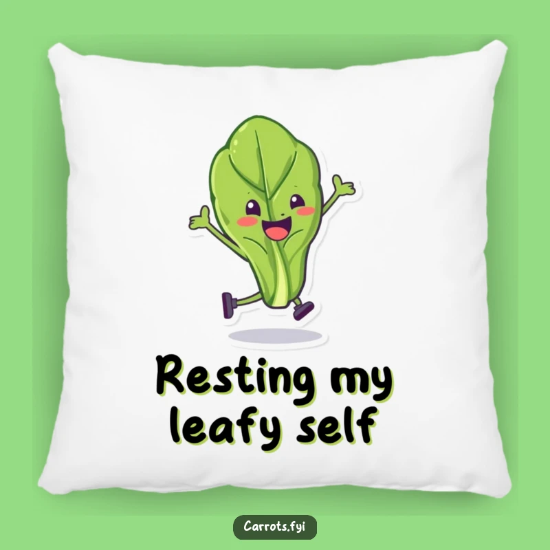 Funny Spinach Leaf Stunt Pillow: Cuddle Up with Comedic Greenery for Extra Comfort
