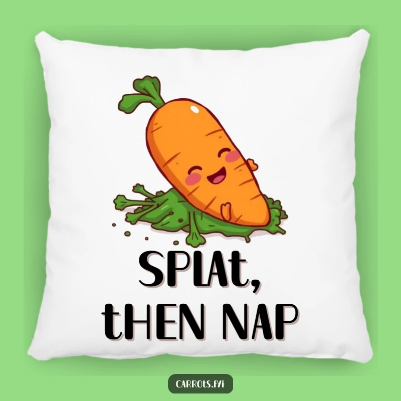 Funny Slipping Carrot Pillow, Comfy Veggie Fall Cushion, Cute Funny Gift