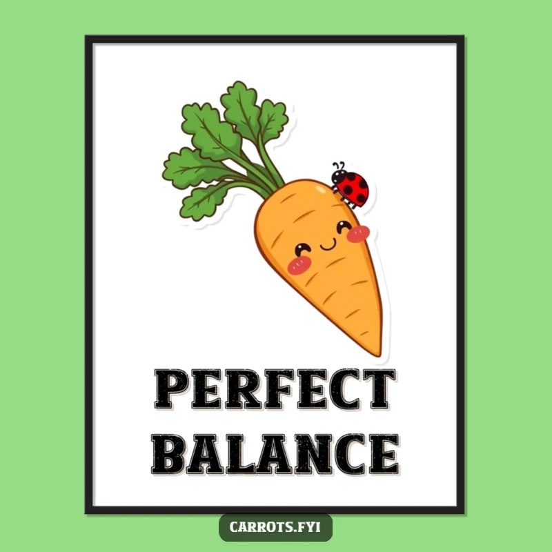 Funny Balancing Carrot Digital Art: Instant Sweetness for Your Space!