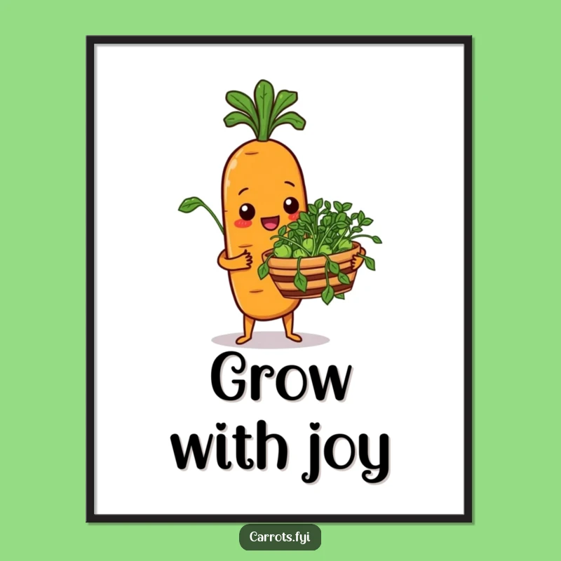 Funny Carrot Digital Art: Sprout Cheer for Instant Humorous Decor Funny Gift