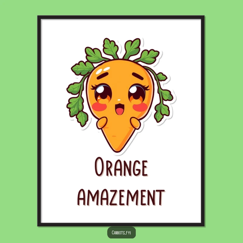 Funny Surprised Carrot Digital Art: Hilarious Decor for Instant Shock