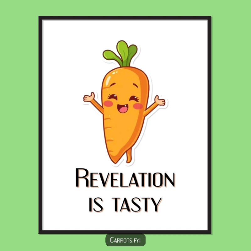 Funny Peeling Carrot Digital Art: Instant Download of Hilarious Inner Joy Wall Decor