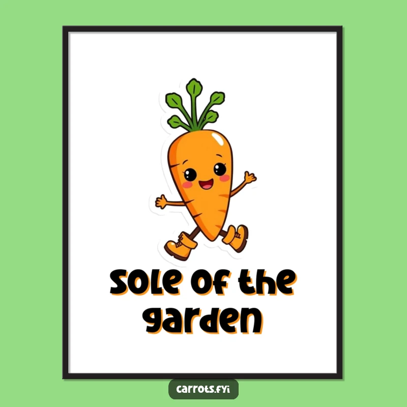 Funny Marching Carrot Digital Art: Hilarious Decor for a Proud Statement