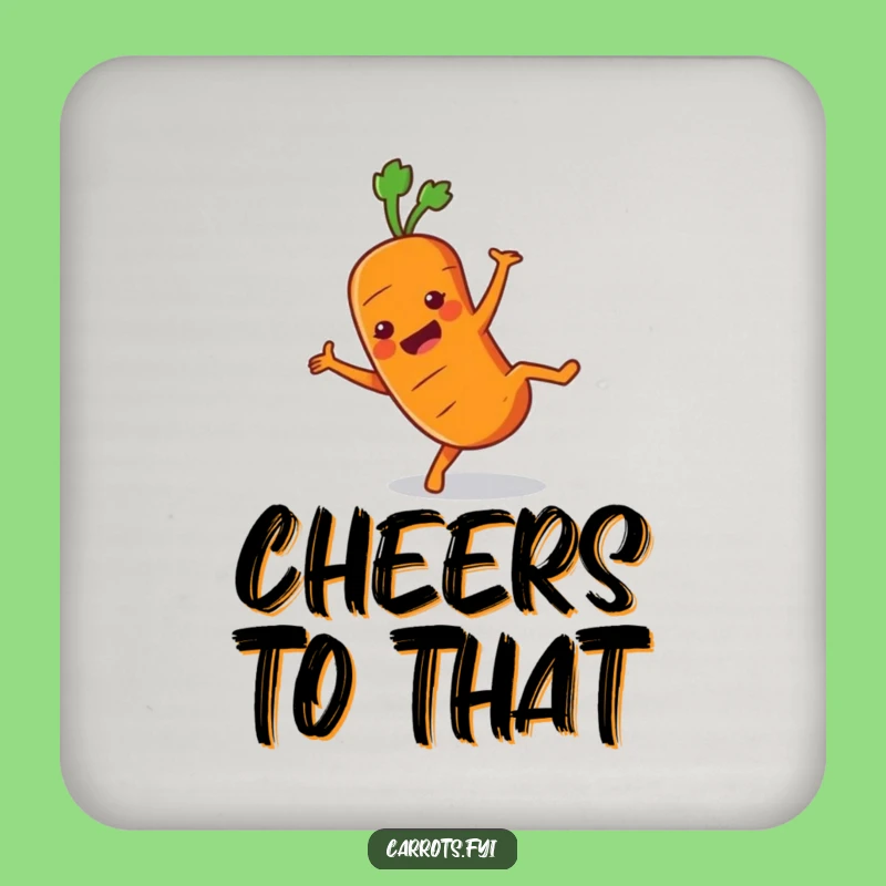 Funny Carrot Cartwheel Coaster: Active Veggie for Lively Table Protection