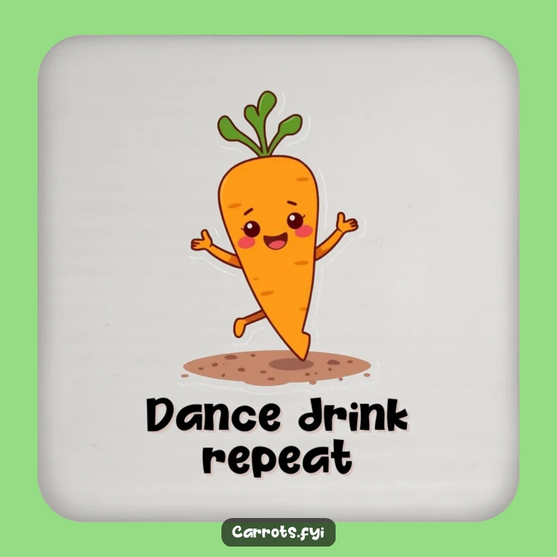 Funny Jigging Carrot Drink Coaster: Protect Surfaces with Veggie Art, Hilarious Gift